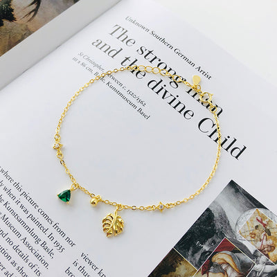 S925 Jumeirah Emerald Palm Bracelet